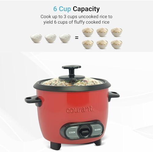 Red one touch six cup cooker — photo 5