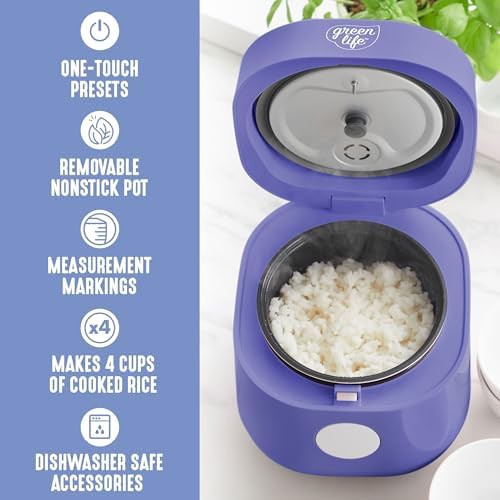 Periwinkle digital ceramic rice cooker two cups — photo 4