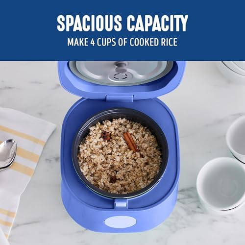 Navy blue digital ceramic rice cooker — photo 5