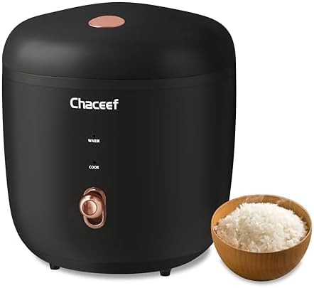 Small black portable rice cooker 2 cups