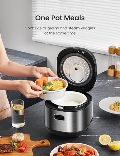 Grey fuzzy logic eight cup compact cooker — photo 5