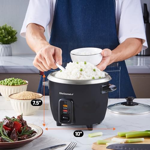 Black six cup rice cooker with keep warm — photo 4