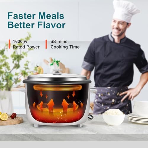 Large capacity white commercial rice cooker — photo 3
