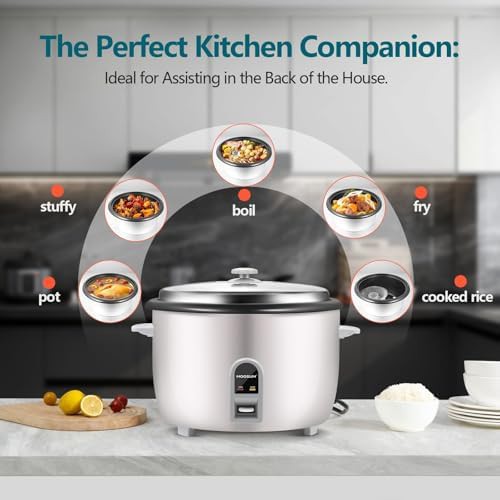 Large capacity white commercial rice cooker — photo 4