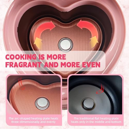 Pink heart shaped eight cup rice cooker — photo 5