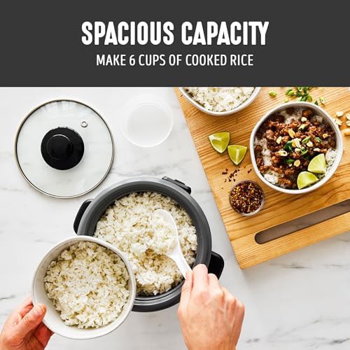 Black ceramic mini rice cooker three cups — photo 5