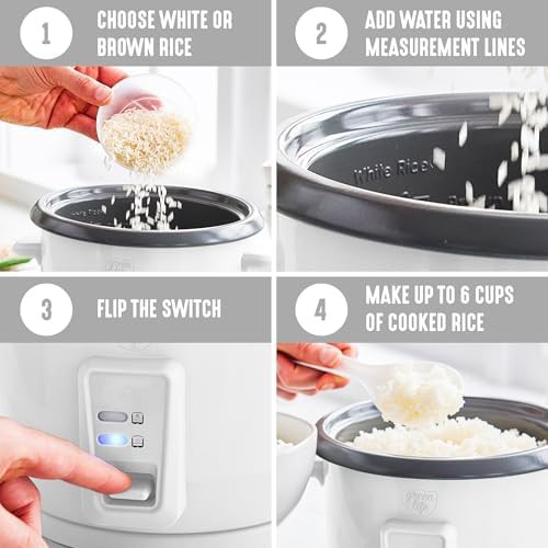 White ceramic mini rice cooker three cups — photo 4