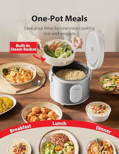 Silvery white one touch steamer five cup — photo 4