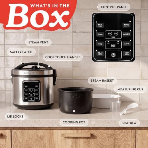Gourmia stainless 10 cup digital rice cooker — photo 4