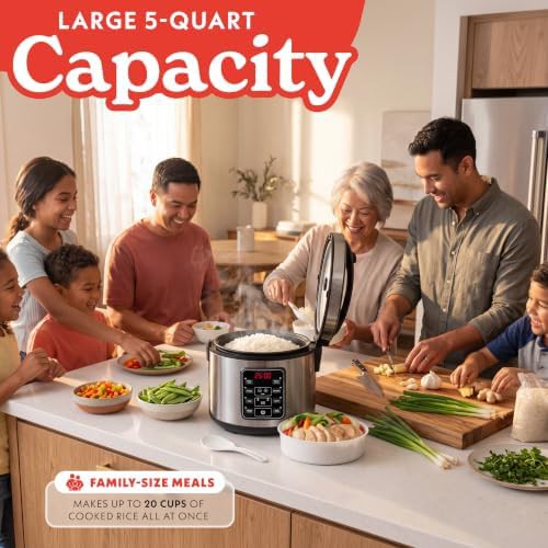 Gourmia stainless 10 cup digital rice cooker — photo 5