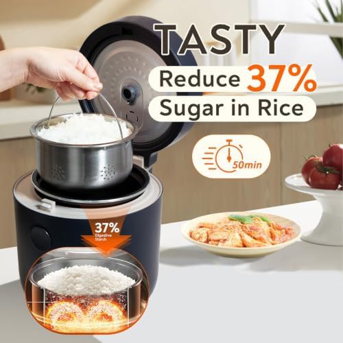 Small low carb rice cooker with stainless basket — photo 4