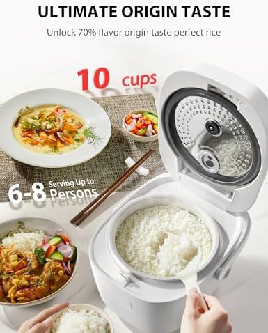 OriginTaste large ten cup white digital cooker — photo 3