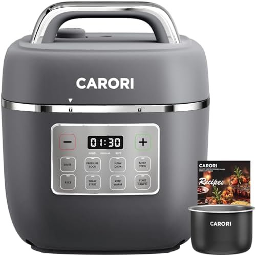 Gray eight function three quart cooker
