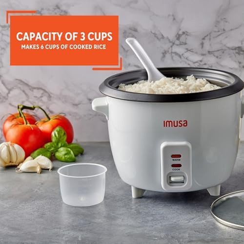 White ceramic three cup mini cooker — photo 4