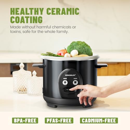 Small dark cooker with ceramic inner pot — photo 3