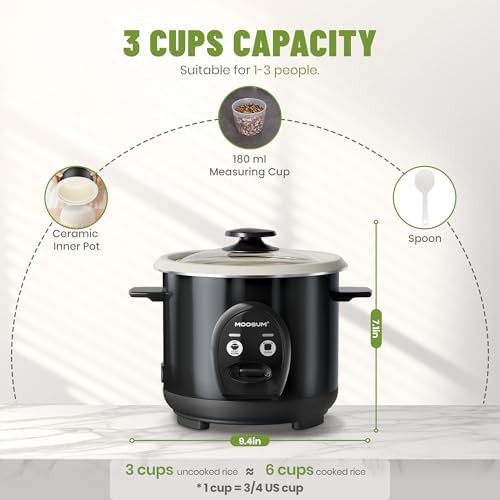 Small dark cooker with ceramic inner pot — photo 4