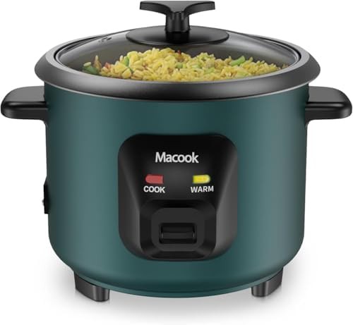 Green one button small rice cooker