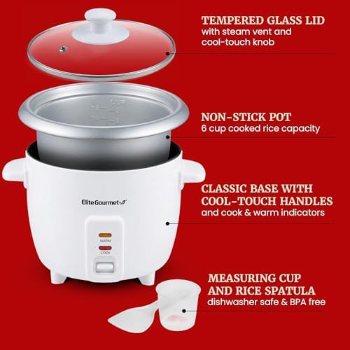 White rice cooker with keep warm function — photo 4