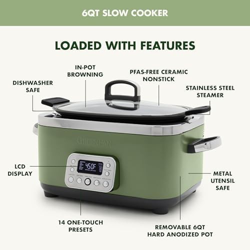 Sage green six quart multicooker — photo 4