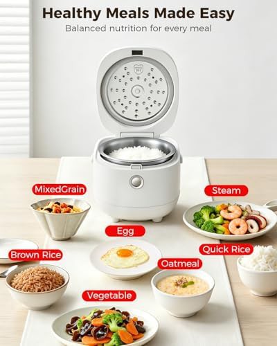 Compact stainless steel rice cooker with timer — photo 4