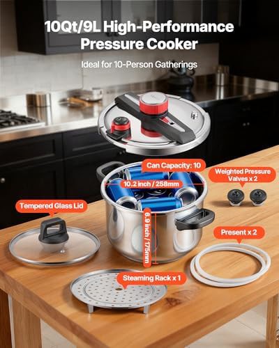 Stainless steel ten quart pressure cooker — photo 4