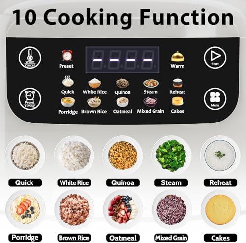 White digital six cup mini cooker — photo 3