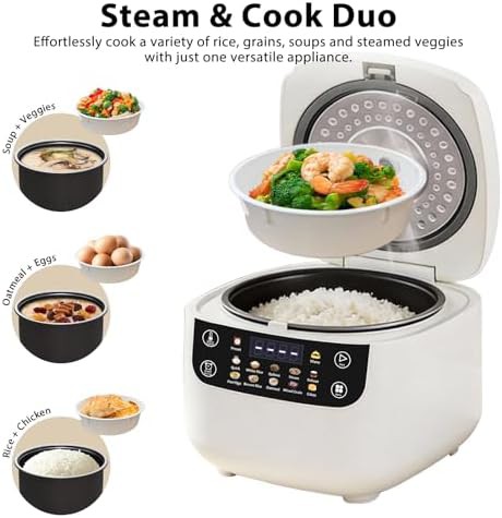 White digital six cup mini cooker — photo 5