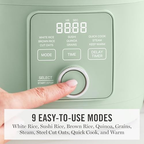 Sage green fuzzy logic cooker and steamer — photo 3