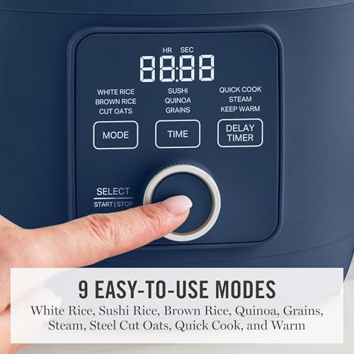 Navy blue fuzzy logic cooker and steamer — photo 3