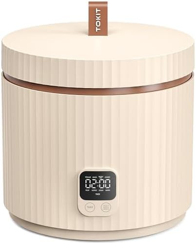 Mini cooker with push down lid