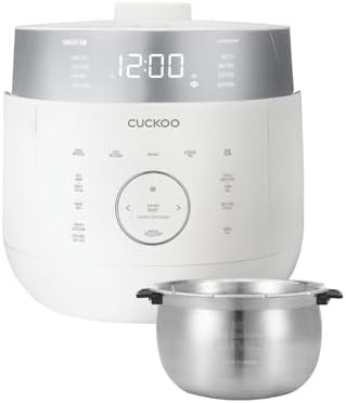 White 12-cup twin pressure induction cooker