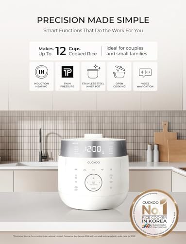 White 12-cup twin pressure induction cooker — photo 3