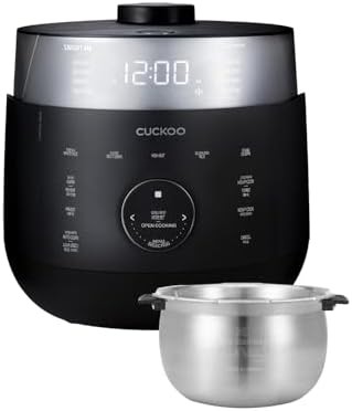 Black 12-cup twin pressure induction cooker