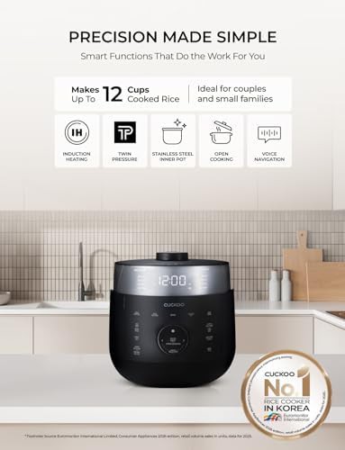 Black 12-cup twin pressure induction cooker — photo 3