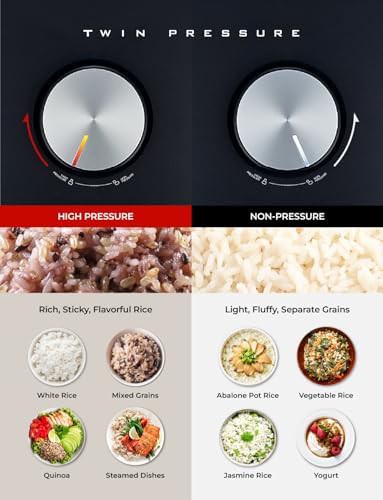 Black 12-cup twin pressure induction cooker — photo 5