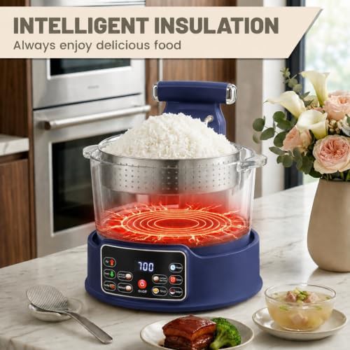 Blue low carb auto lift rice cooker — photo 5