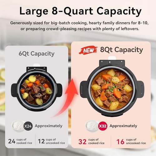 Silver touchscreen eight quart multi cooker — photo 3