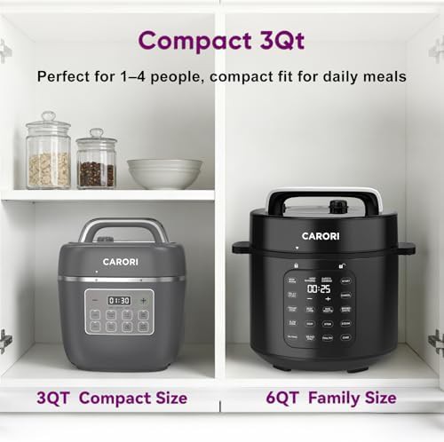 Compact gray three quart ceramic cooker — photo 3