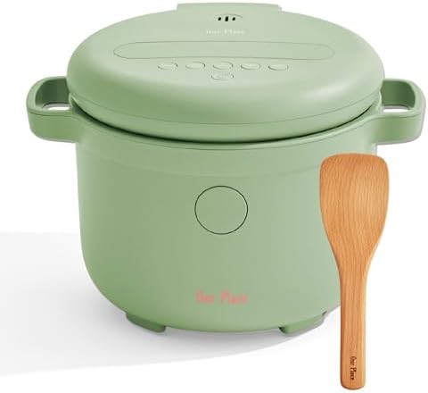 Sage green ceramic six cup cooker
