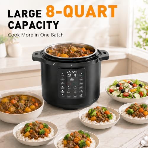 Black eight quart cooker with safe vent — photo 3