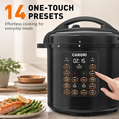 Black eight quart cooker with safe vent — photo 4