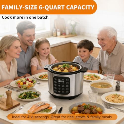 Silver nonstick six quart multi cooker — photo 3
