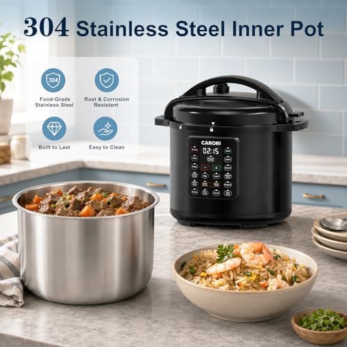Stainless steel and black eight quart — photo 5