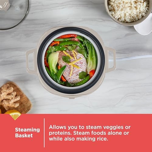 Six cup rice cooker with steaming basket — photo 5