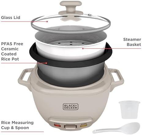 Sixteen cup rice cooker in baked stone — photo 4