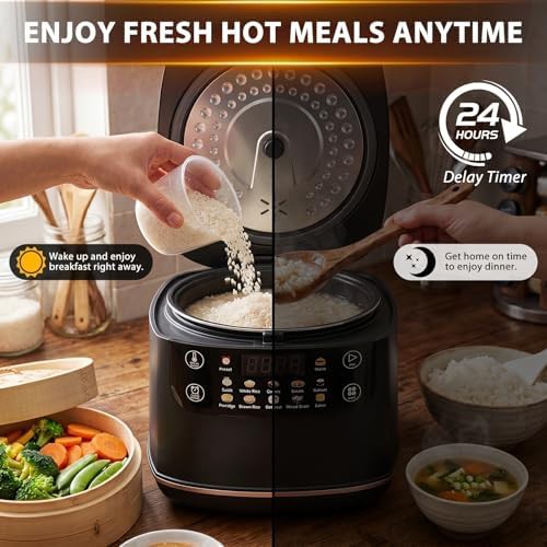 Black digital six cup portable cooker — photo 4