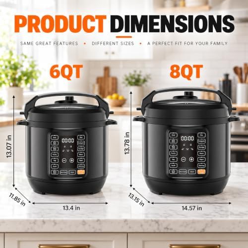 Black stainless steel eight quart multi cooker — photo 3