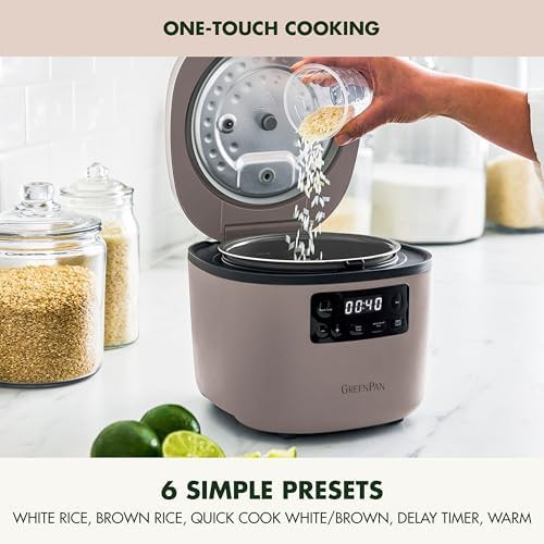 Clay colored ceramic rice cooker — photo 3