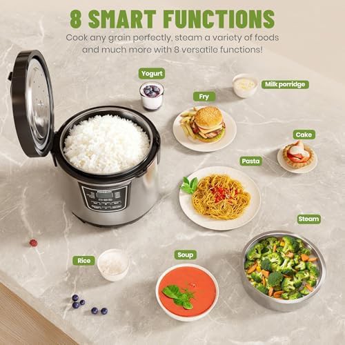 Ten cup stainless steel rice cooker and steamer — photo 4