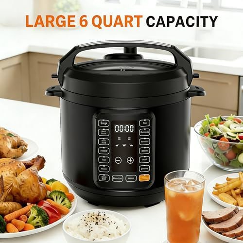 Black electric pressure cooker 6 quart — photo 4